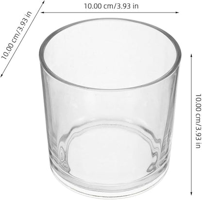 Cylinder Glass Vase for Flower Arranging and Hydroponic Plants Transparent Smooth Surface Floral Holder for Home Decor Stable Glass Candle Holder Alternative for Wedding