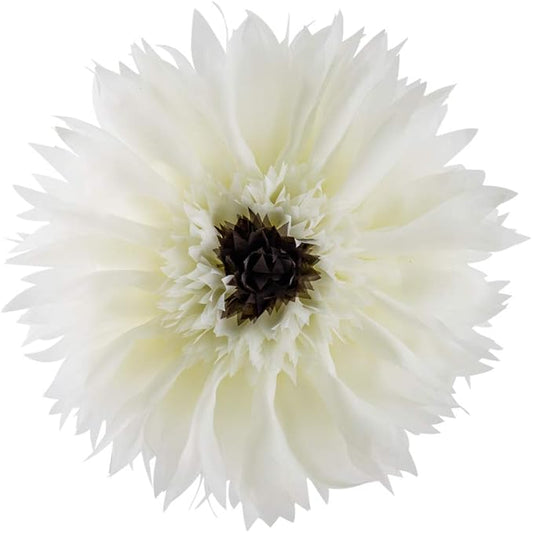 3D Flower Round Throw Pillows Cute Decorative Daisy Sunflower Accent Pillow Modern Farmhouse Elegant Cushion for Bed Couch Chair Car Living Room Christmas Home Decor Gift 12 Inch White