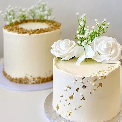200pcs Ivory Artificial Foam Rose Flower Head, 3-Inch Fake Flower Heads Stemless Flowers for DIY Crafts,Wedding Bouquets Centerpieces Arrangements Party Baby Shower Home Decor (Ivory)