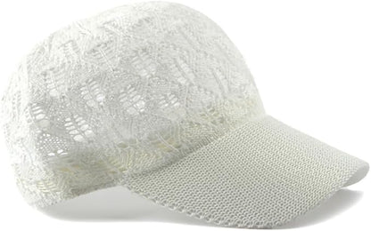 FASHIXD Knit Mesh Baseball Cap for Women - Breathable Summer Trucker Hat