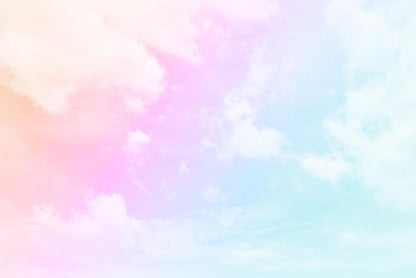 Colorful Clouds in The Sky Wall Mural, for Children's Room Background Wallpaper, TV Background Wall Stickers(Non-self-Adhesive)