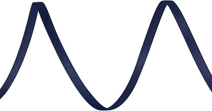 LIUYAXI Navy Blue Double Faced Satin Ribbon, 1/8" X Continuous 100 Yards, Thin Ribbons Perfect for Gift Wrapping Wedding Invitation Card Hair Bows Tag Floral Arrangement DIY Craft