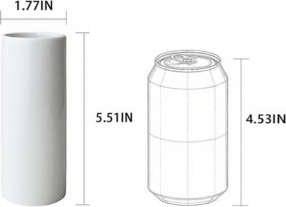 5.51'' Small Modern White Ceramic Vase Set of 10 for Living Room Bedroom Minimalist Fresh Flower Vases for Bouquet Fake Plant Home Decor Office Fireplace Centerpieces Nordic Style 10 Pack