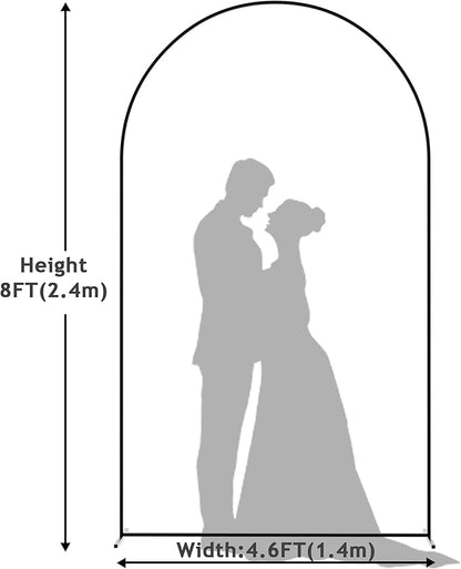 Wokceer Wedding Arch Backdrop Stand 8 FT Metal Backdrop Arch Stand for Wedding Ceremony Birthday Party Bridal Shower Floral Balloon Arch Decoration