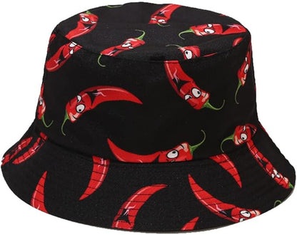 Quanhaigou Bucket Hat for Men Women,Packable Reversible Printed Sun Hats,Fisherman Outdoor Summer Travel Hiking Beach Caps