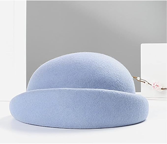 Women Wool Felt Ribbon French Fashion Vintage Millinery Beret Hats Top Cap Ladies Party Wedding Fedoras Chapeau