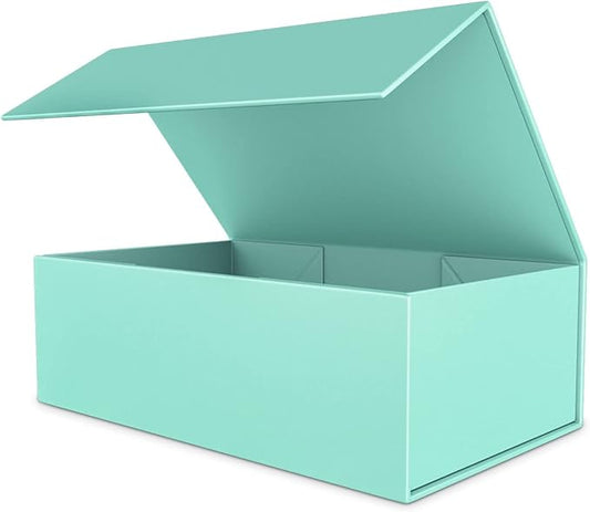 Light Blue Gift Box with Magnetic Closure Lid 10" X 6" X 3" Gift Boxe for Presents,Luxury for Gift Packaging, Bridesmaid Gifts Boxes,Birthday Gift Box