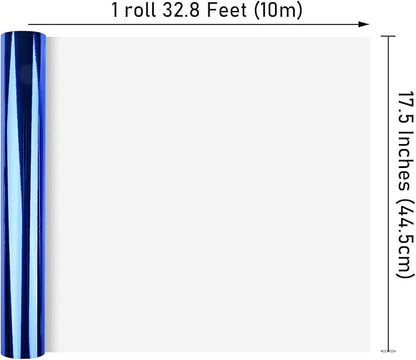 NESCCI Royal Blue Metallic Wrapping Paper, Solid Color Paper,Gift Wrapping Paper,Perfect for Wedding,Valentine's Day,Birthday, Christmas,Baby Shower,DIY Bouquet (17.5 Inches X 32.8 Feet)