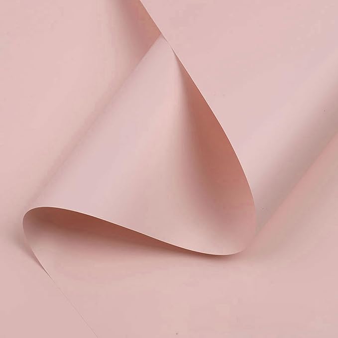 CC wonderland zone 20 Sheets Pink Floral Wrapping Paper - Waterproof Flower Bouquet Wrapping Paper for Wedding Birthday,22 inch x 22 inch