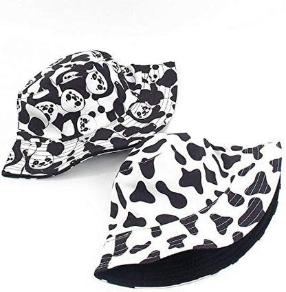 Quanhaigou Bucket Hat for Men Women,Packable Reversible Printed Sun Hats,Fisherman Outdoor Summer Travel Hiking Beach Caps