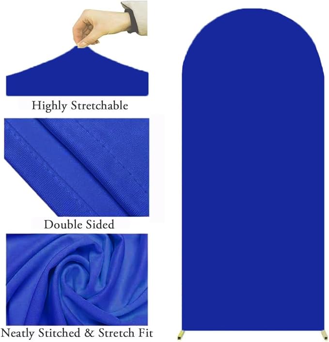 7.2 FT Arch Backdrop Cover, JFDYDM Royal Blue Wedding Arch Cover 7.2 FT, Arch Backdrop Stand Cover, Background Stand Covers for Party Celebration Proposal Birthday