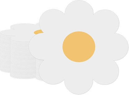 100 Pcs Daisy Paper Napkins Disposable, 6.5 x 6.5 Inches Luncheon Dinner Napkins Floral Tissue Paper for Garden Tea Gathering Bridal Shower Wedding Baby Shower Birthday Party Decorations