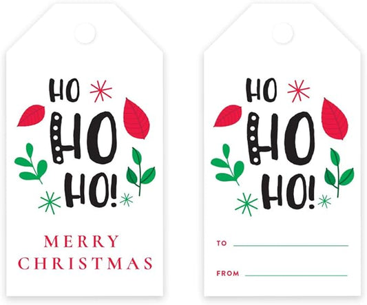 Andaz Press Christmas Holiday Season Classic Gift Tags, Ho Ho Ho! Merry Christmas to from Classic Favor Tags, for Holiday Events, Parties, and Favors, 60-Pack