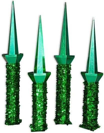 Anderson's Green Metallic Floral Sheeting,15 Ft. Parade Float Decoration for Trailers, Parties, Weddings, Proms, Photo Backdrops & Events – Shiny Fringe Garland for Indoor/Outdoor Use