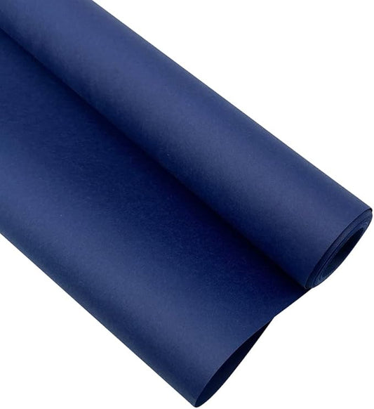 FWSA WRAPS Korean Floral Paper for Bouquets, Florist Wrapping Kraft Paper Roll, Bouquet Packing Material Gift Wrapping Paper 23.23 x 288 inches (Color 1 (Dark Blue))