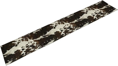 Cow Print Table Runner, Brown Cowhide Print Western Style Table Runner Country Farmhouse Cottage Cow Patten Table Decoration for Home Kitchen Dining, 13x90 Inch