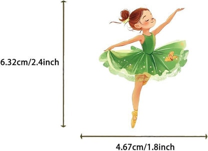 50PCS Cartoon Ballerina Stickers, Waterproof PET Ballet Dancer Decals for Scrapbooking, Water Bottles, laptops, Journals, DIY Crafts & Gift for Girls Teens