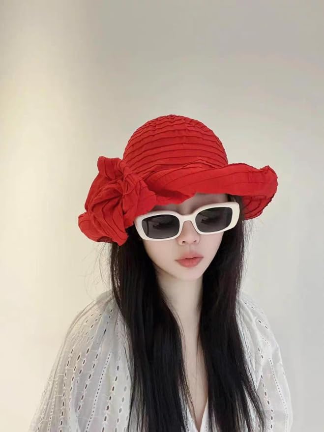 Oversized Sun Hats for Women Extra Large Wide Brim Beach Hat Foldable Roll up Floppy