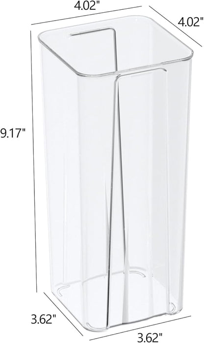 Pekky 6-Pack Clear Acrylic Flower Vases for Centerpieces, Tall Square Table Flowers Vase
