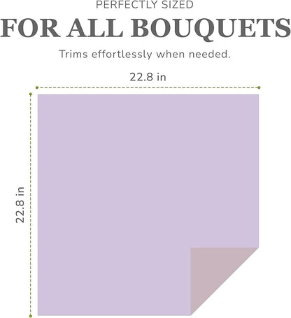 the florist Supply 20 Sheets Premium Flower Wrapping Paper | Waterproof Flower Wrapping Paper for Bouquets | Double Sided Floral Bouquet Sheets | DIY Gifts Colorblend Lilac Dreams