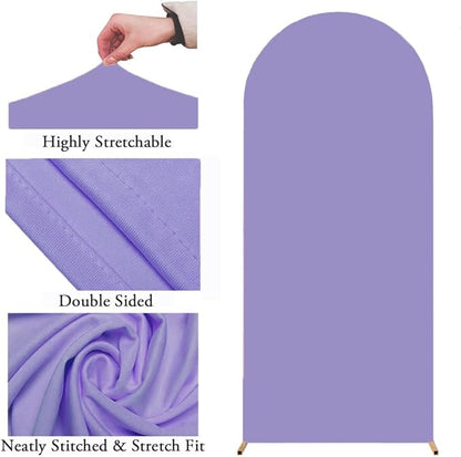 Two-Sided Lavender 7.2 FT Wedding Arch Cover, Lavender Spandex Arch Backdrop Cover for Party, 7.2 FT Arch Cover, Chiara Backdrop for Wedding Birthday Party Decor