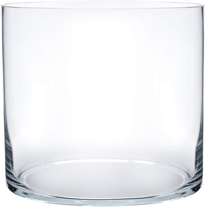 Royal Imports Flower Glass Vase Decorative Centerpiece for Home or Wedding - Cylinder Shape, 5"x5", Clear