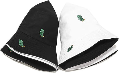 Malaxlx Unisex Bucket Hat Beach Sun Hat Aesthetic Fishing Hat for Men Women Teens, Reversible Double-Side-Wear