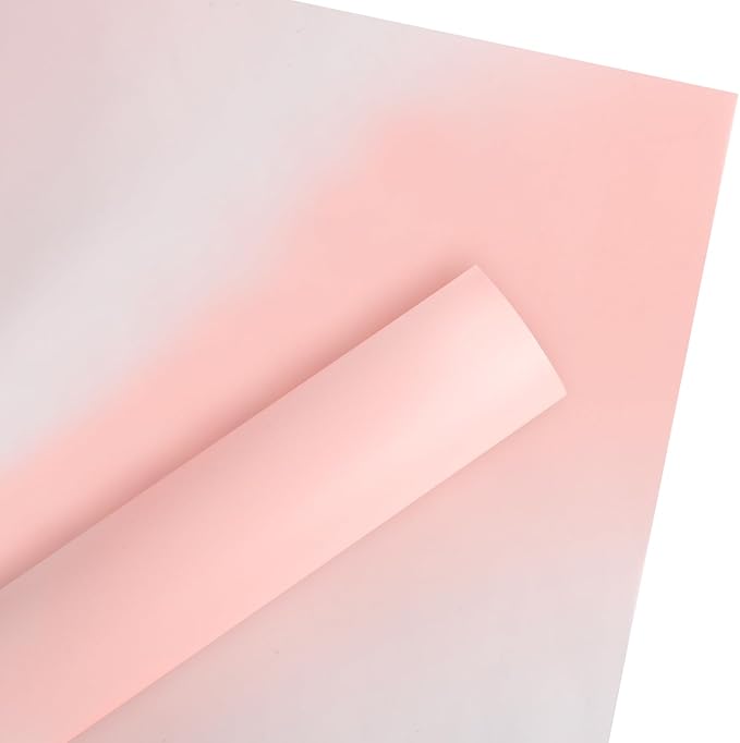WRAPAHOLIC 20 Sheets Flower Wrapping Paper - 22.4 x 22.4 inch Pink Gradient Color Water-Resistant Floral Bouquet Wrapping Paper, Florist Supplies Packaging for Wedding Birthday Gift DIY