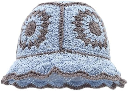 Winter Plush Fuzzy Bucket Hat Flower Fisherman Hats for Women Men Bucket hat