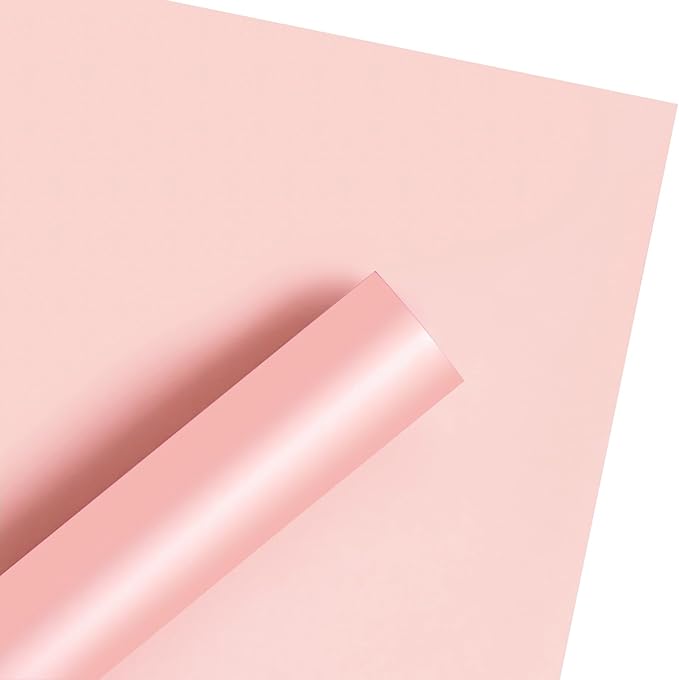 WRAPAHOLIC 20 Sheets Flower Wrapping Paper - 22.4 x 22.4 inch Pink White Color Water-Resistant Floral Bouquet Wrapping Paper, Florist Supplies Packaging for Wedding Birthday Gift DIY
