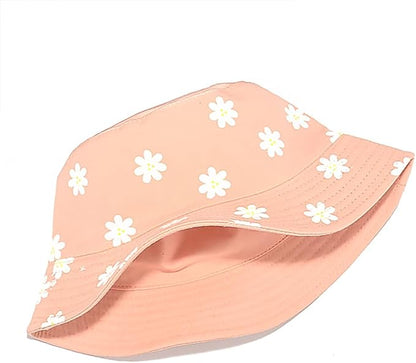 Malaxlx Unisex Bucket Hat Beach Sun Hat Aesthetic Fishing Hat for Men Women Teens, Reversible Double-Side-Wear