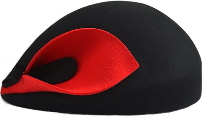 ORIDOOR Women Vintage 100% Wool Felt Flowers Bucket Cloche Bowler Hat Church Wedding Beret Hat