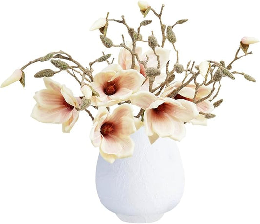 Artificial Flowers,24Pcs 13.5inch White Tulips Fake Flowers,Real Touch Faux Flowers, Spring Décor Fake Tulips for Wedding Kitchen Shop Office Home Décor (3, Pink Magnolia)