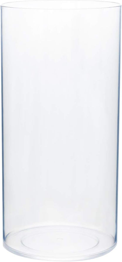 Royal Imports Flower Vase Acrylic Cylinder - Decorative Centerpiece for Home or Wedding - Non Breakable Plastic, 5"X10" Tall Round - Clear