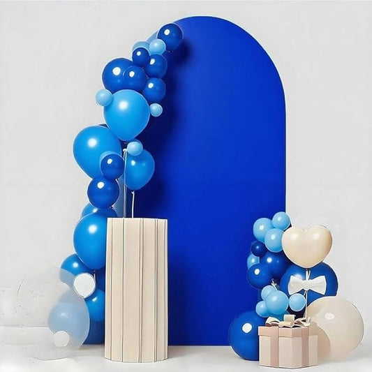 6.6 FT Arch Backdrop Cover, JFDYDM Royal Blue Wedding Arch Cover, Background Stand Covers, Royal Blue Chiara Backdrop Covers for Party Celebration Proposal Birthday Decor