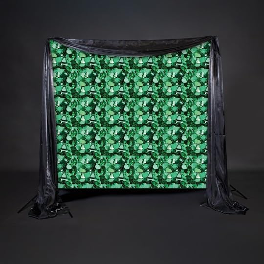 Anderson's Green Metallic Floral Sheeting,15 Ft. Parade Float Decoration for Trailers, Parties, Weddings, Proms, Photo Backdrops & Events – Shiny Fringe Garland for Indoor/Outdoor Use