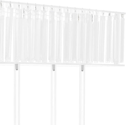 Tall Acrylic Vase 23.6In Wedding Flower Stand Acrylic Centerpiece Stand Geometric Floral Vase Flower Arrangement Holder Rectangular Floral Display Rack for Birthday Party, Table Decorations