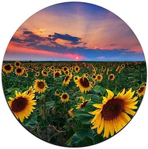 Sunflower Round Coaster Set - Made of Recycled Rubber - Set of 4