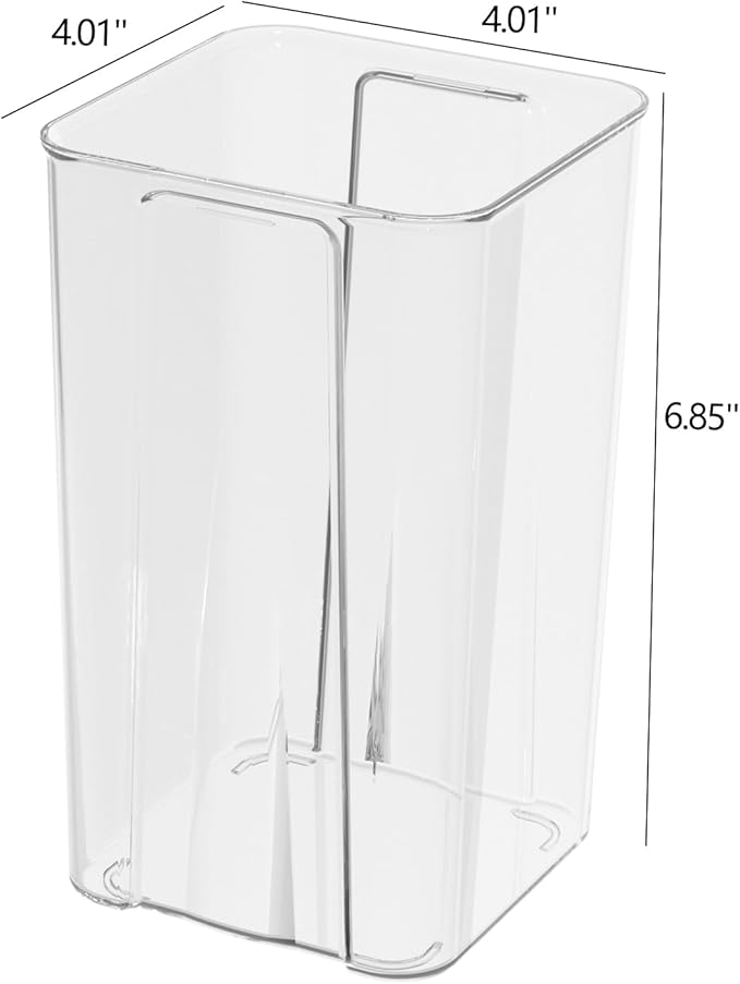 Sadstory Acrylic Small Square Flower Vases, Clear Plastic Table Vases for Centerpieces, 8 Packs