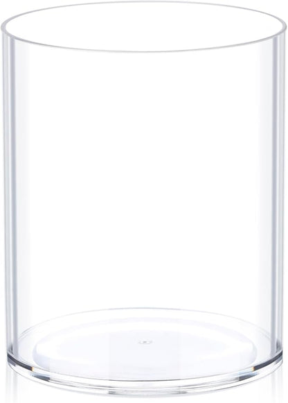 JYPS Acrylic Round Vase, Clear, Modern, 6x6x8 Inches, Perfect for Flowers, Weddings, and Home Decor