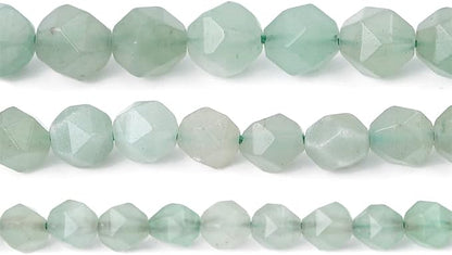 Faceted Natural Green Aventurine Jade Stone Round Beads 6mm 36cm/Strand for Jewelry Making