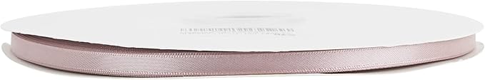 MEEDEE Dusty Rose Ribbon 1/4 Inch Dusty Rose Satin Ribbon Double Face Satin Gift Ribbons Crafts Ribbons for Gift Wrapping, Card Making, 100 Yards