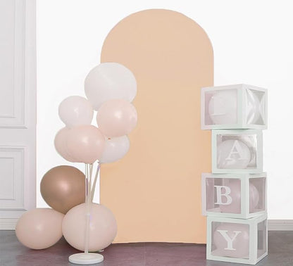 6FT Nude Arch Backdrop Cover, Wedding Arch Cover, Khaki Covers Stretchy Backdrop for Party Celebration Decoration