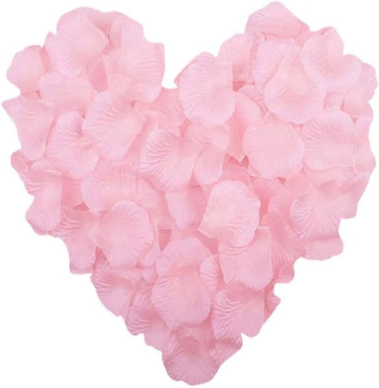 LZXD 1000 Pieces Light Pink Artificial Silk Rose Petals Flower Decoration Wedding Party Color Light Pink