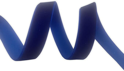Royal Blue Velvet Ribbon Single Side,5/8 Inch X 25Yards Spool
