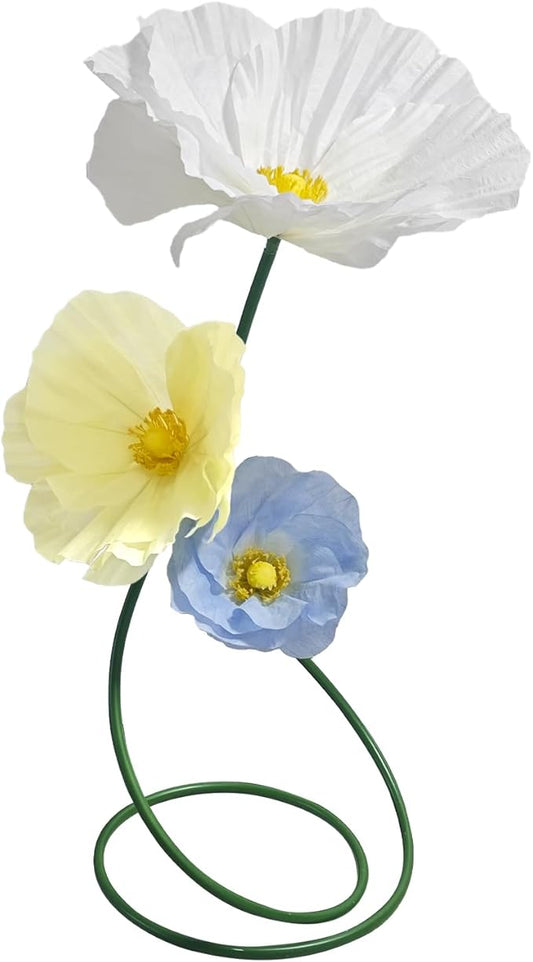 Wedding Decorations for Reception, Artificial Giant Flowers for Decoration, Party Banquet Decor,Home Decor,Photographic Props,Shop Window Display 3 Pack (Yellow Blue White)