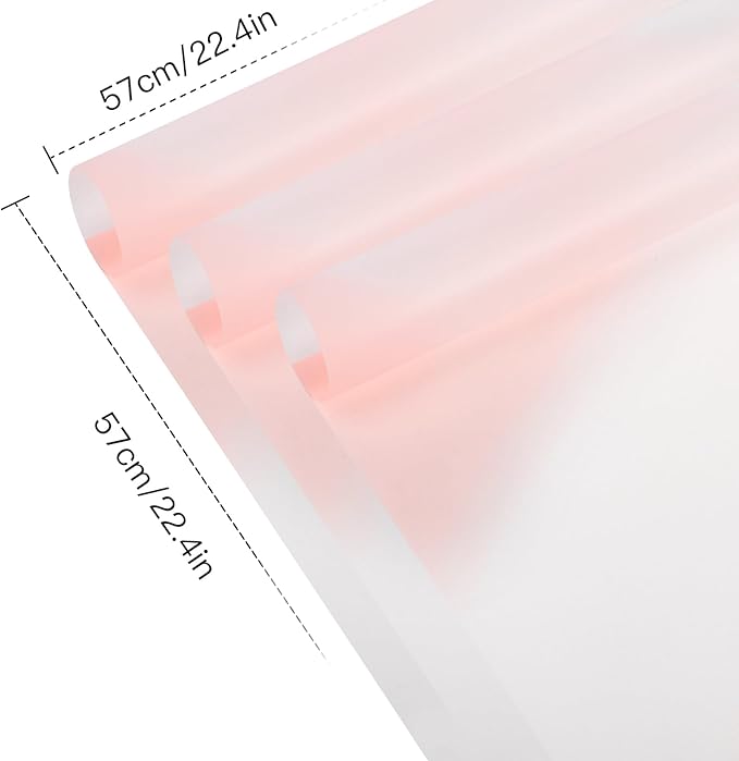WRAPAHOLIC 20 Sheets Flower Wrapping Paper - 22.4 x 22.4 inch Pink Gradient Color Water-Resistant Floral Bouquet Wrapping Paper, Florist Supplies Packaging for Wedding Birthday Gift DIY