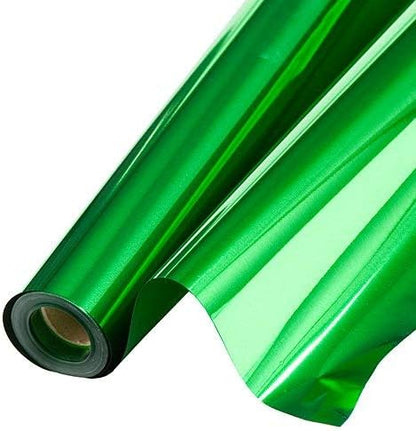 PMU Gift Wrap Mylar Roll Metallic Green 2-sided, 48 Inches X 100 Ft Roll 1.4 Mil Highly Reflective Mylar Film, Great for Gifts, Birthdays, Christmas, Baskets, Arts & Crafts