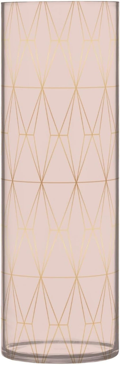 Vase Plastic Vase Elegant Cylinder Flower Vase Shatterproof Decorative Centerpiece for Home Table Office Weddings Events (11.8 x 3.9 in)