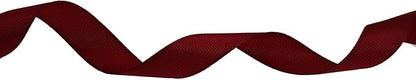 Solid Grosgrain Ribbon 25 Yard Each Roll 100% Polyester Woven Edge (1", Dark Red)